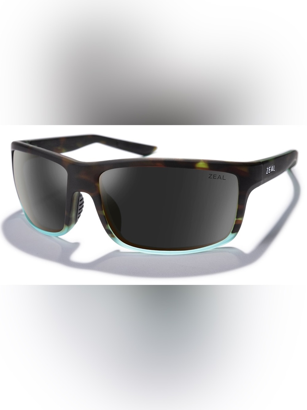 Zeal Polarized Men's Sunglasses - Tortoise Frame with Light Blue Trim